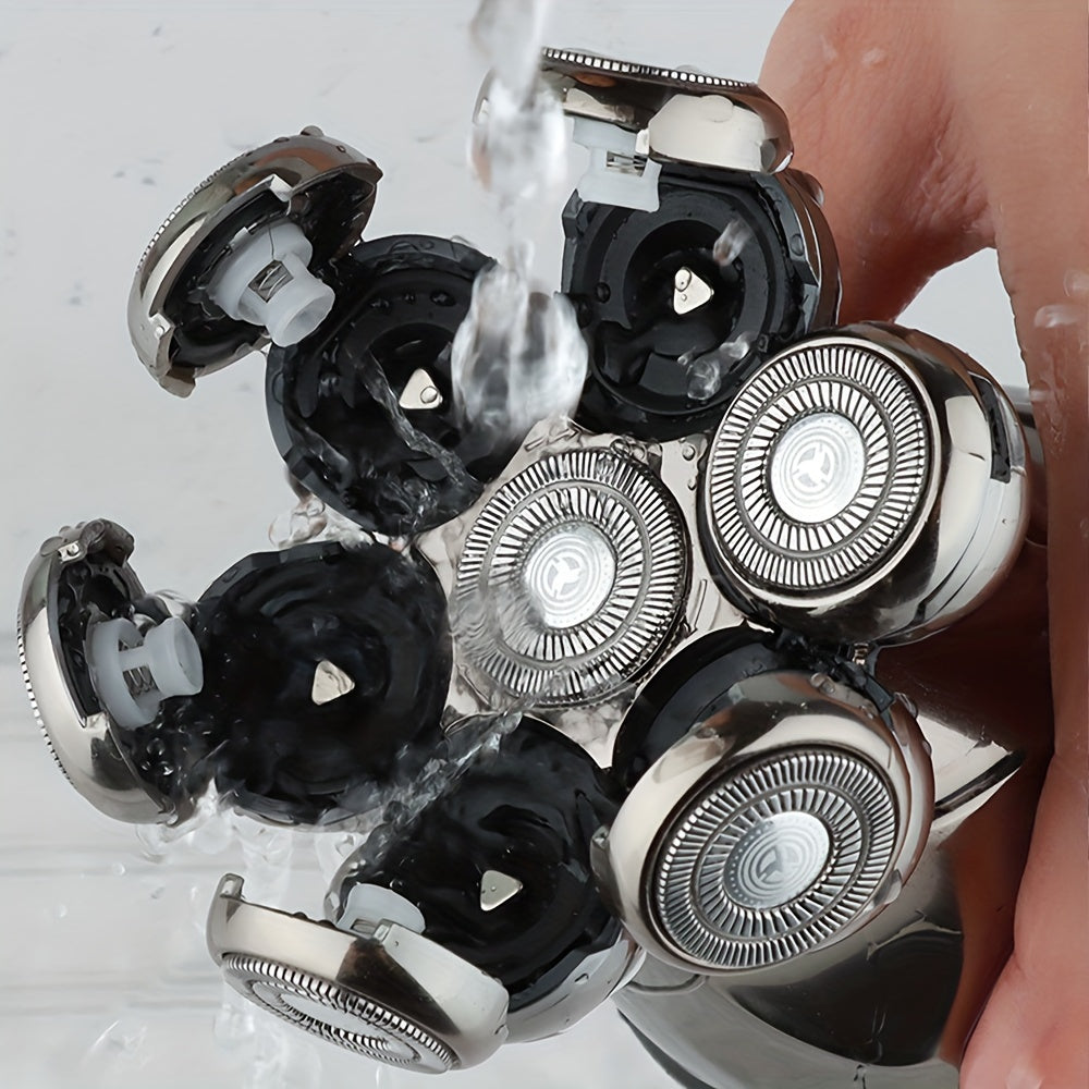 7D Head Shavers For Bald Men, Anti-Pinch Electric Razor For Men, 5-in-1 Men's Grooming Kit With Nose Hair Trimmer, Beard Trimmer For Men, And Rechargeable Electric Shavers For Men, Holiday Gift Father's Day Gift