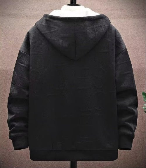 Julian's Menswear M Black Heavyweight Fleece Pullover Hoodie: anti-pill poly hoodie. Comfortable & cozy!