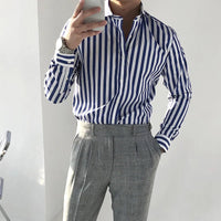 Men's Striped Cotton Shirt with Yarn-Dyed Dobby Fabric - 220 GSM Julian's Menswear