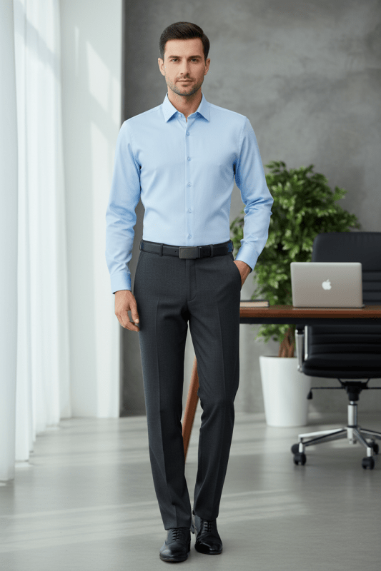 Slim Fit Cotton Dress Shirt 37 Julian's Menswear