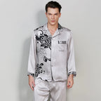 Men's Mulberry Silk Pajama Set | Slate | Julian's Menswear