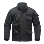 Men's Tactical Trench Coat - Waterproof Nylon Green Black S Julian's Menswear
