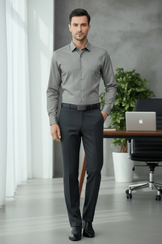 Slim Fit Cotton Dress Shirt 37 Julian's Menswear