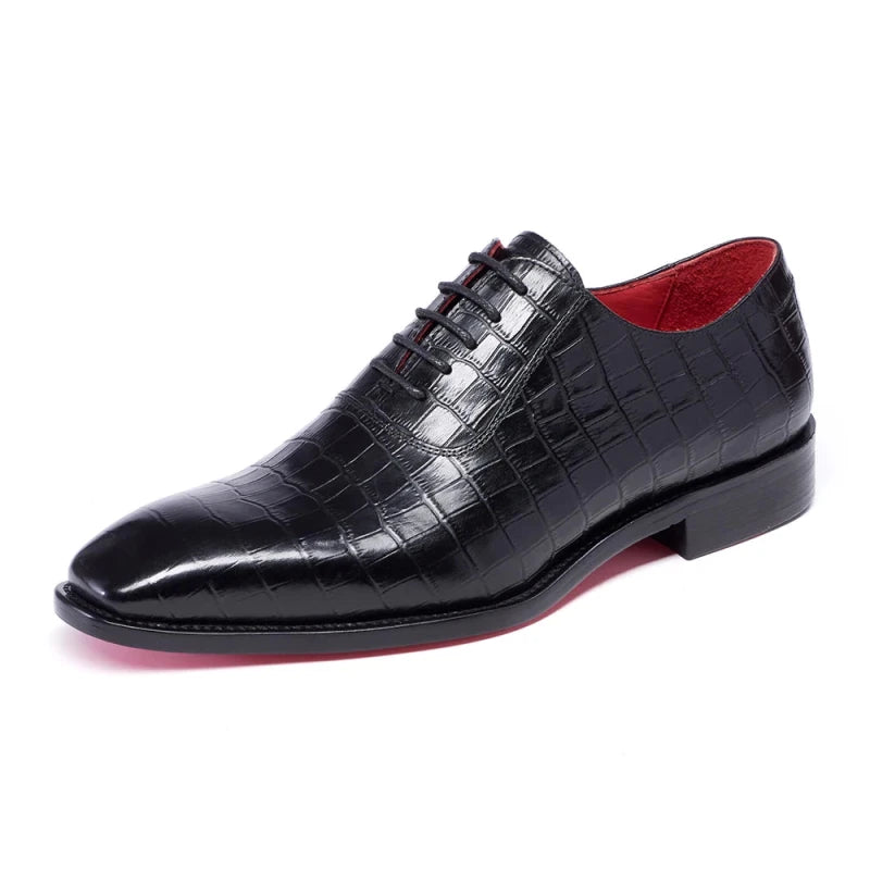 Genuine Leather Square Toe Oxford Shoes for Men, Anti-Odour & Anti-Slip, All-Season Wear | Julian's Menswear