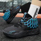 Men's Basketball Shoes - Breathable Microfiber High Top BLACK Julian's Menswear