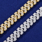 Men's Moissanite Cuban Bracelet - 11mm 18K Gold Plated 925 Silver White Gold Julian's Menswear