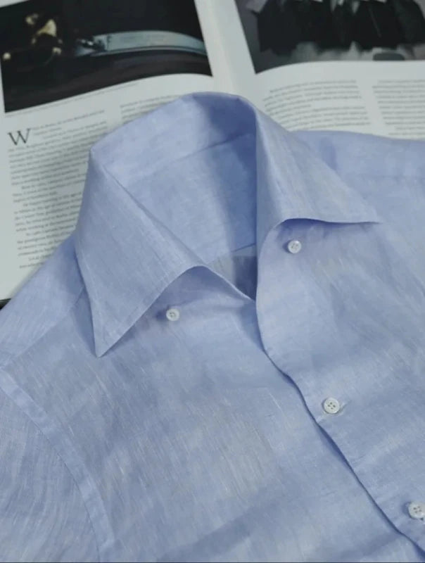 Men's Italian Linen Casual Shirt M Julian's Menswear