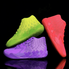 Men's Basketball Shoes - Breathable Microfiber High Top Purple Julian's Menswear