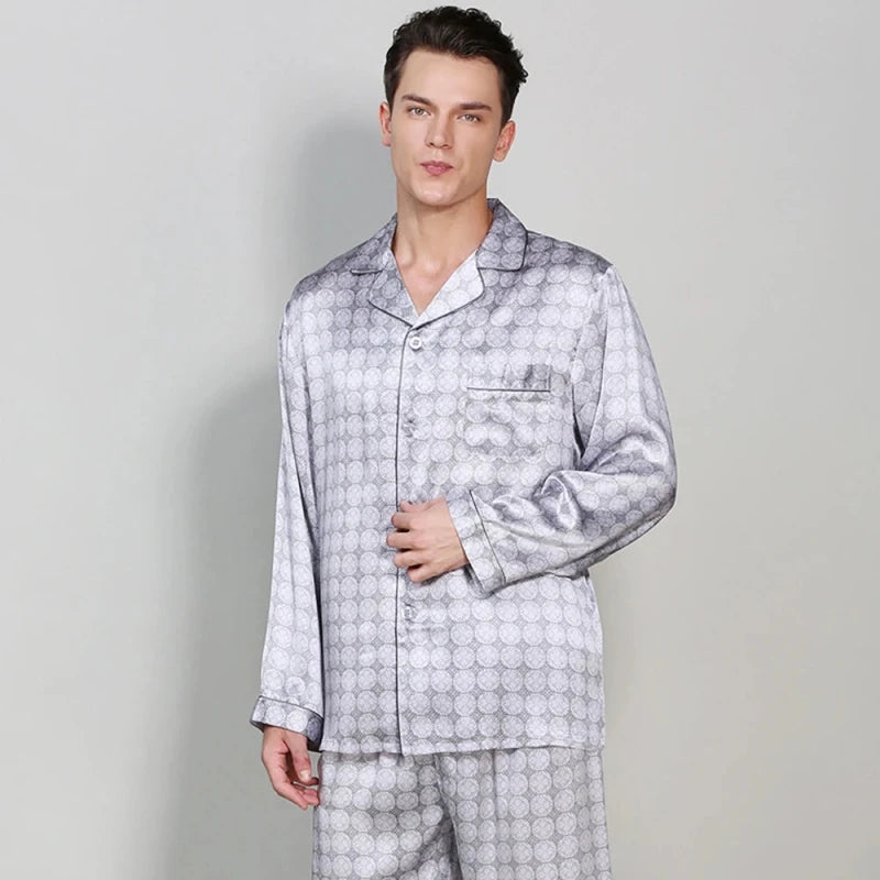 Men's Mulberry Silk Pajama Set | Champagne | Julian's Menswear