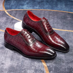 Genuine Leather Square Toe Oxford Shoes for Men, Anti-Odour & Anti-Slip, All-Season Wear | Julian's Menswear