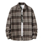 Men's Plaid Flannel Shirt - 100% Cotton Smart Casual S Julian's Menswear