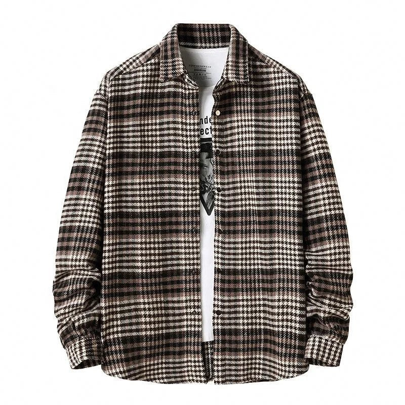 Men's Plaid Flannel Shirt - 100% Cotton Smart Casual S Julian's Menswear