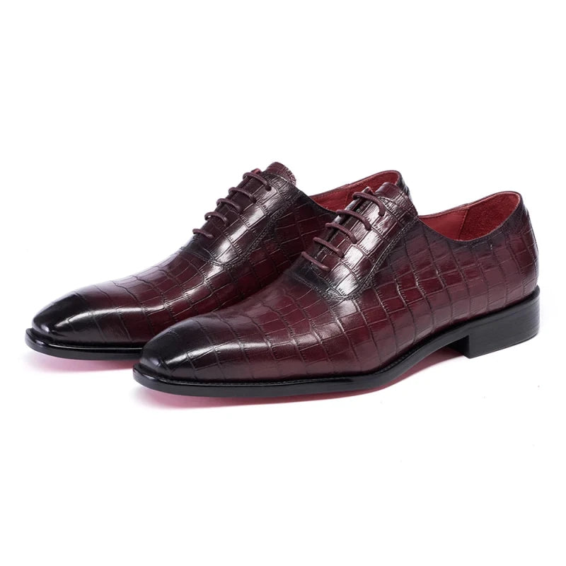 Genuine Leather Square Toe Oxford Shoes for Men, Anti-Odour & Anti-Slip, All-Season Wear | Julian's Menswear