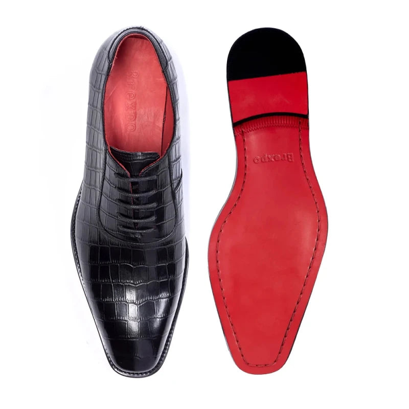 Genuine Leather Square Toe Oxford Shoes for Men, Anti-Odour & Anti-Slip, All-Season Wear | Julian's Menswear