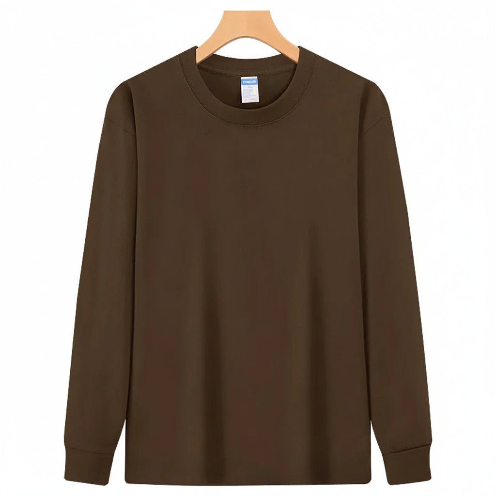 Julian's Menswear Men's 260g Cotton Long Sleeve Shirt - Breathable Cotton Shirt