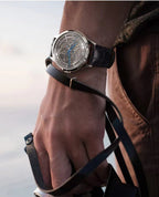 Julian's Menswear Men's Carnival Skeleton Watch with Leather Strap and Sapphire Case
