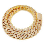 Julian's Menswear Gold 18 Inches Men's Brass Cuban Link Chain Necklace
