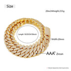 Julian's Menswear Men's Brass Cuban Link Chain Necklace