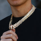 Julian's Menswear Men's Brass Cuban Link Chain Necklace