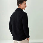 Men's Cashmere Wool V-Neck Sweater for Lasting Warmth & Style, Black/Gray/Camel, Sizes M-2XL Julian's Menswear
