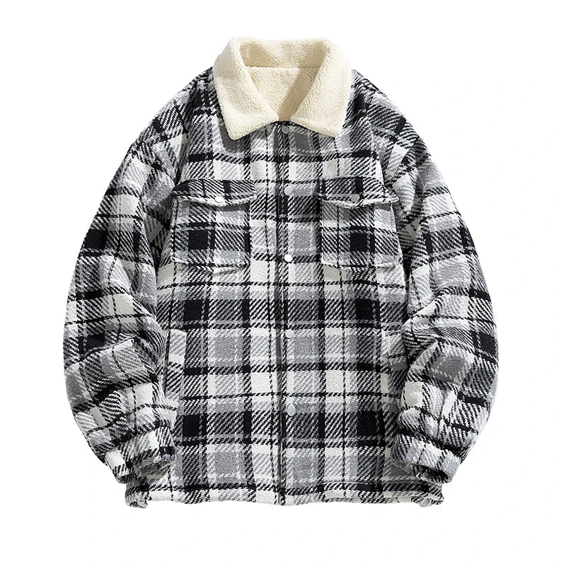 Julian's Menswear Men's Casual Insulated Winter Jacket with Windproof Polyester-Cotton Shell and Plush Cotton Fill