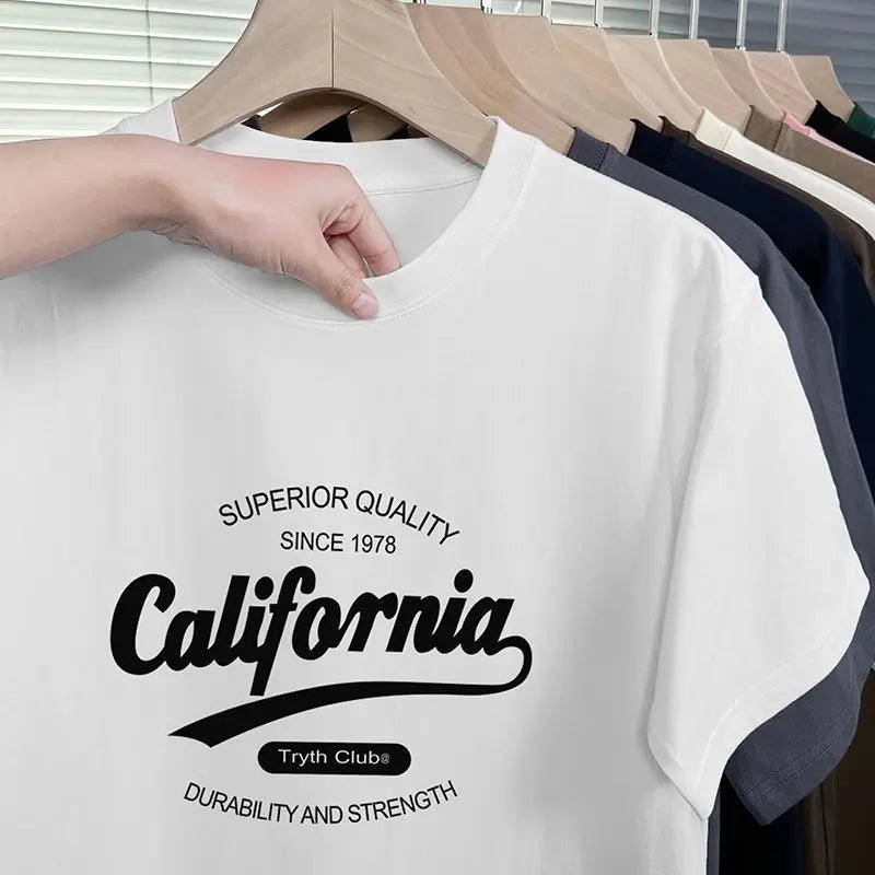 Julian's Menswear M White Men's Casual Cotton Crew T-Shirt - 300GSM