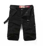 Julian's Menswear 38 Black Men's Relaxed-Fit Cotton Cargo Shorts