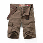 Julian's Menswear 38 Brown Men's Relaxed-Fit Cotton Cargo Shorts