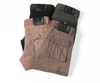 Julian's Menswear 38 Black Men's Relaxed-Fit Cotton Cargo Shorts