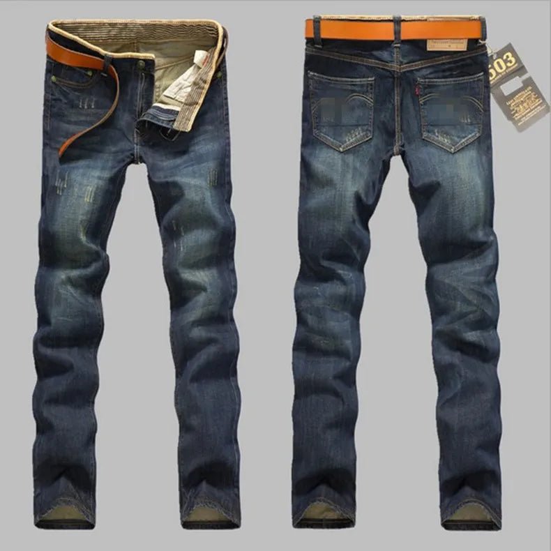 Julian's Menswear Dark Blue S Men's Dark Blue Bootcut Denim Jeans - Premium Spandex-Cotton Blend for Effortless Style