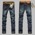 Julian's Menswear Dark Blue S Men's Dark Blue Bootcut Denim Jeans - Premium Spandex-Cotton Blend for Effortless Style