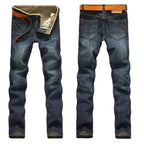 Julian's Menswear Men's Dark Blue Bootcut Denim Jeans - Premium Spandex-Cotton Blend for Effortless Style