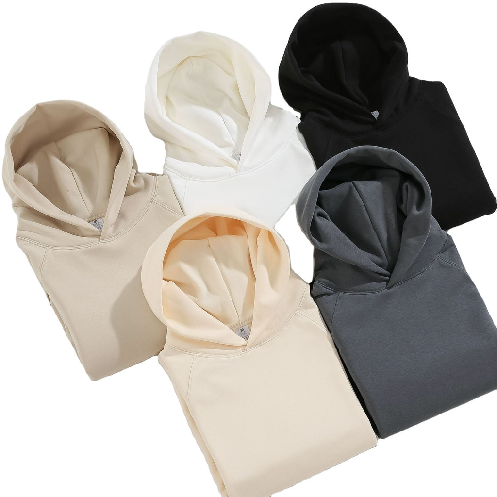 Julian's Menswear XS Beige Men's Heavyweight 600GSM Cotton Hoodie