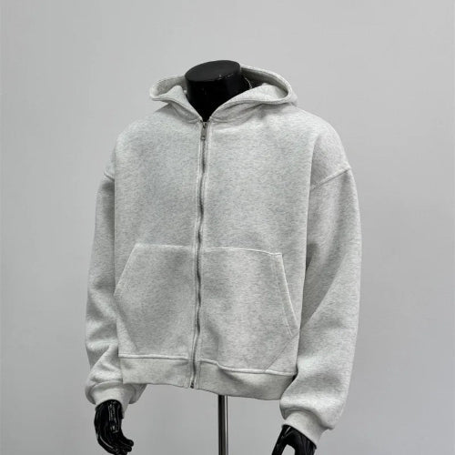 Julian's Menswear Men's Heavyweight Cotton Zip-Up Hoodie - Warm & Durable