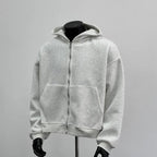 Julian's Menswear Men's Heavyweight Cotton Zip-Up Hoodie - Warm & Durable