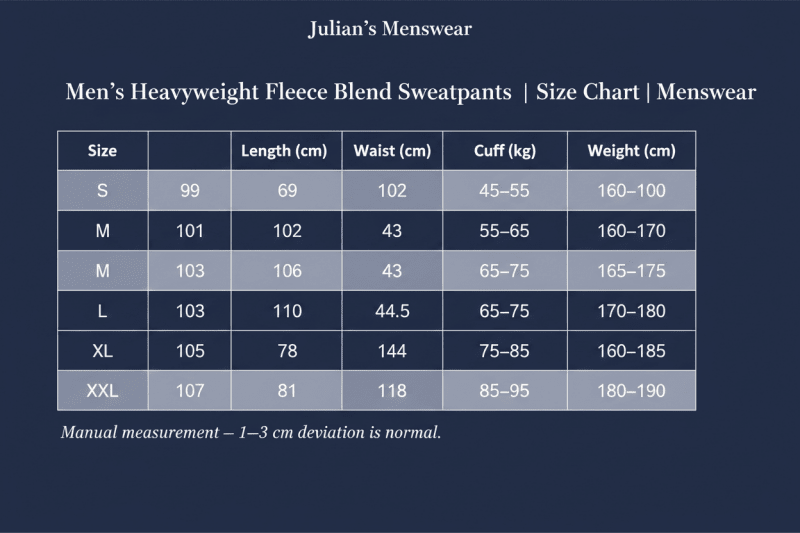 Julian's Menswear S Gray Men's Heavyweight Fleece Blend Sweatpants | 350GSM