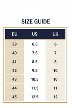 Men's Shoe Size Chart