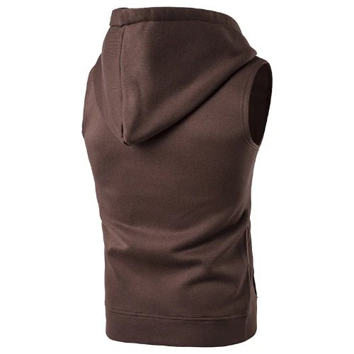 Julian's Menswear Men's Sleeveless Hoodie Vest: Lightweight sleeveless hoodie for casual style and comfort