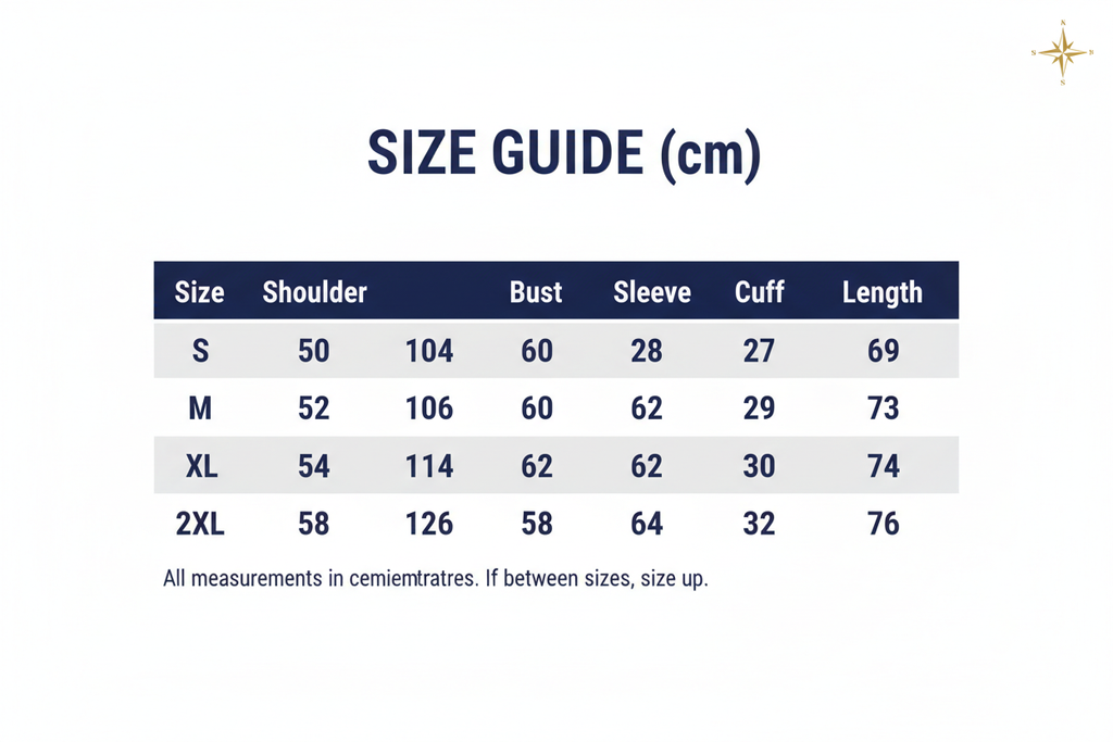 Men's Stand Collar Tactical Jacket Size Chart