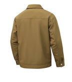 Julian's Menswear Men's Turn-Down Collar Jacket, Versatile Outerwear for Effortless Style - Gray/Brown/Black