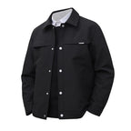Julian's Menswear Men's Turn-Down Collar Jacket, Versatile Outerwear for Effortless Style - Gray/Brown/Black