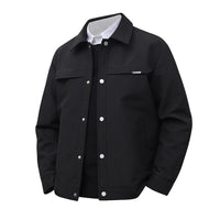 Julian's Menswear Men's Casual Turn-Down Collar Jacket, Versatile Outerwear for Effortless Style - Gray/Brown/Black