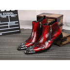Men's Retro Ankle Boots with a classic pointed-toe silhouette, Julian's Menswear