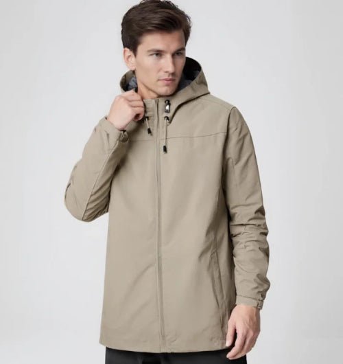 Julian's Menswear Men's Waterproof Windbreaker Jacket - Lightweight Windbreaker with Hood
