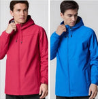 Julian's Menswear Men's Waterproof Windbreaker Jacket - Lightweight Windbreaker with Hood