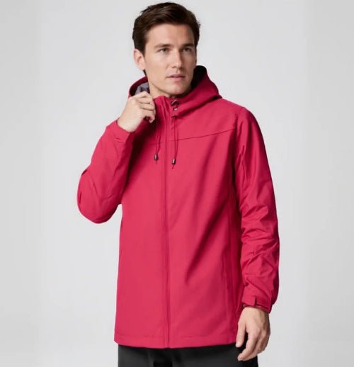 Julian's Menswear Navy S Men's Waterproof Windbreaker Jacket - Lightweight Windbreaker with Hood