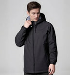 Julian's Menswear Black S Men's Waterproof Windbreaker Jacket - Lightweight Windbreaker with Hood