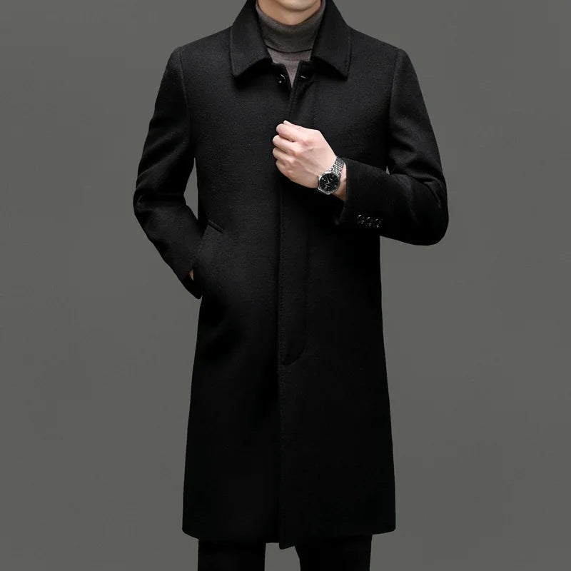 Julian's Menswear Men's Wool Blend Casual Winter Coat
