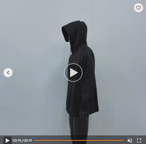 Men's Black Half Zip Pullover Hoodie