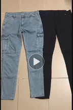 Men's Distressed Skinny Cargo Denim| Julian's Menswear